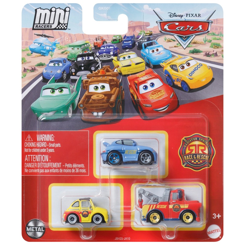 Disney Pixar - Cars Coffret 3 Mini-Véhicules Mini Racers Race & Rescue 1