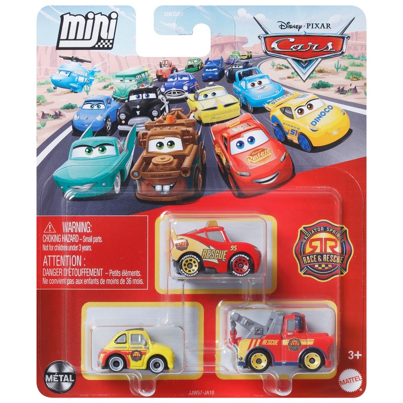 Disney Pixar - Cars Coffret 3 Mini-Véhicules Mini Racers Race & Rescue