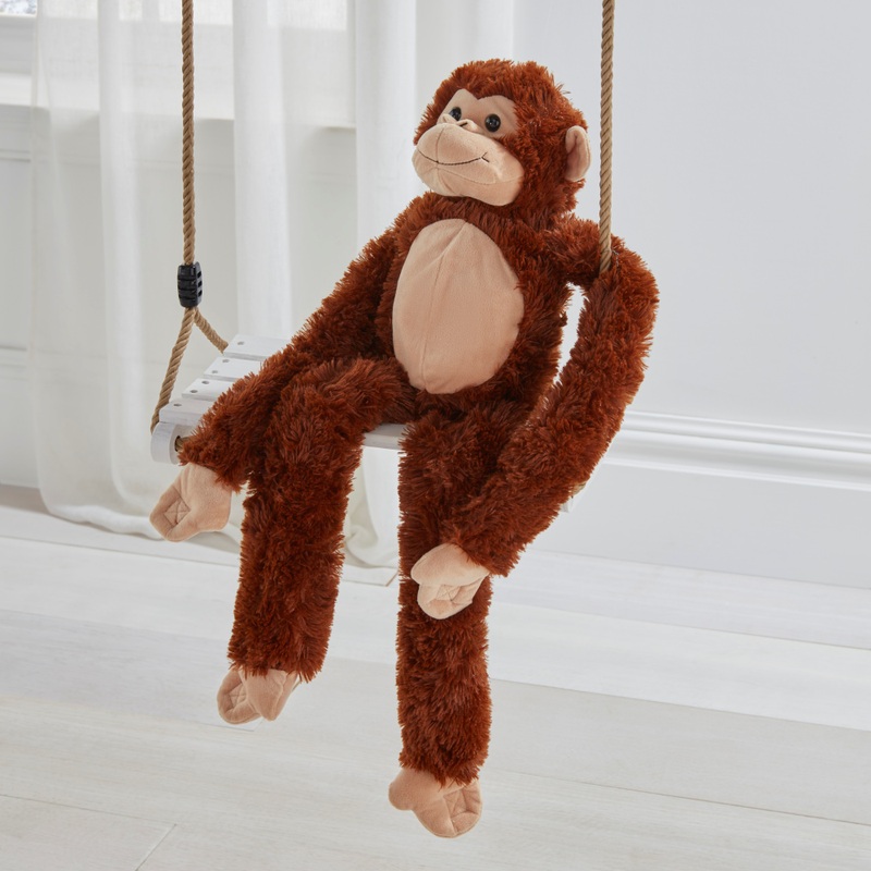 Knuffel Monty de Aap 75 cm bruin