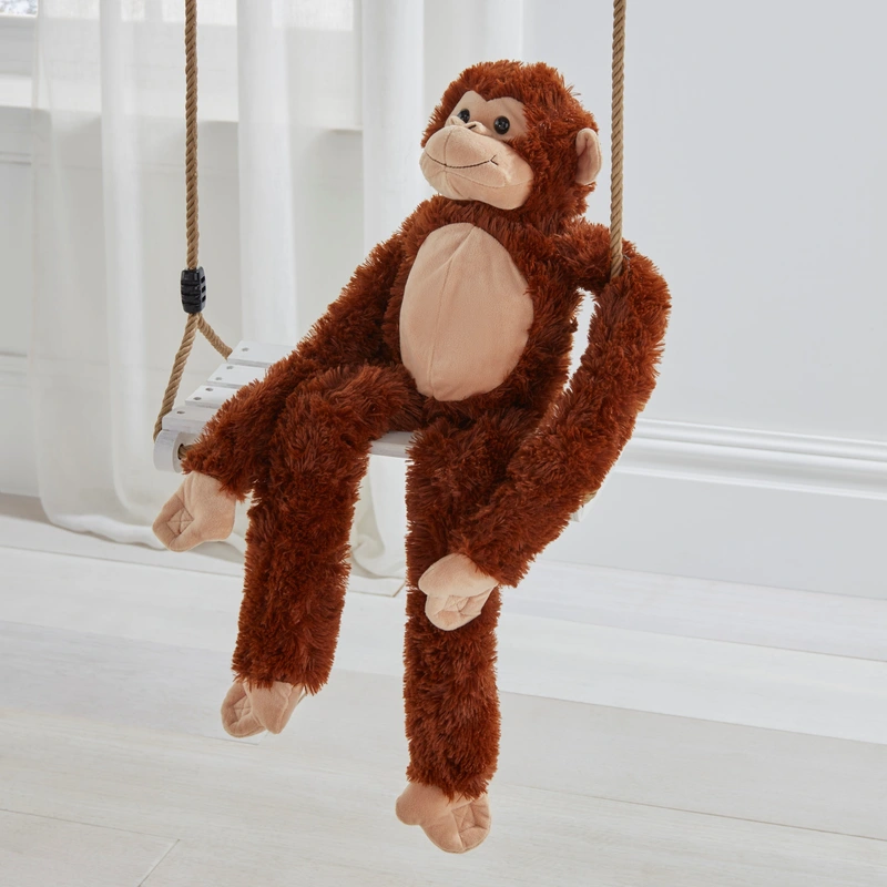 Monty the Dark Brown Cheeky Hanging Monkey soft toy 75cm UK