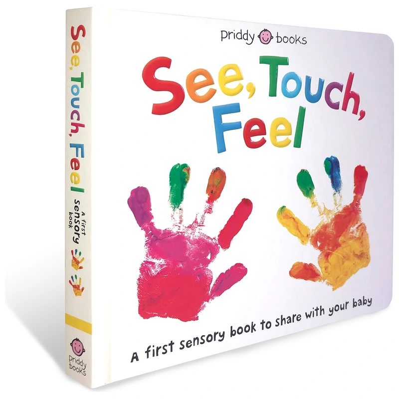 Textured pages of See, Touch, Feel baby book