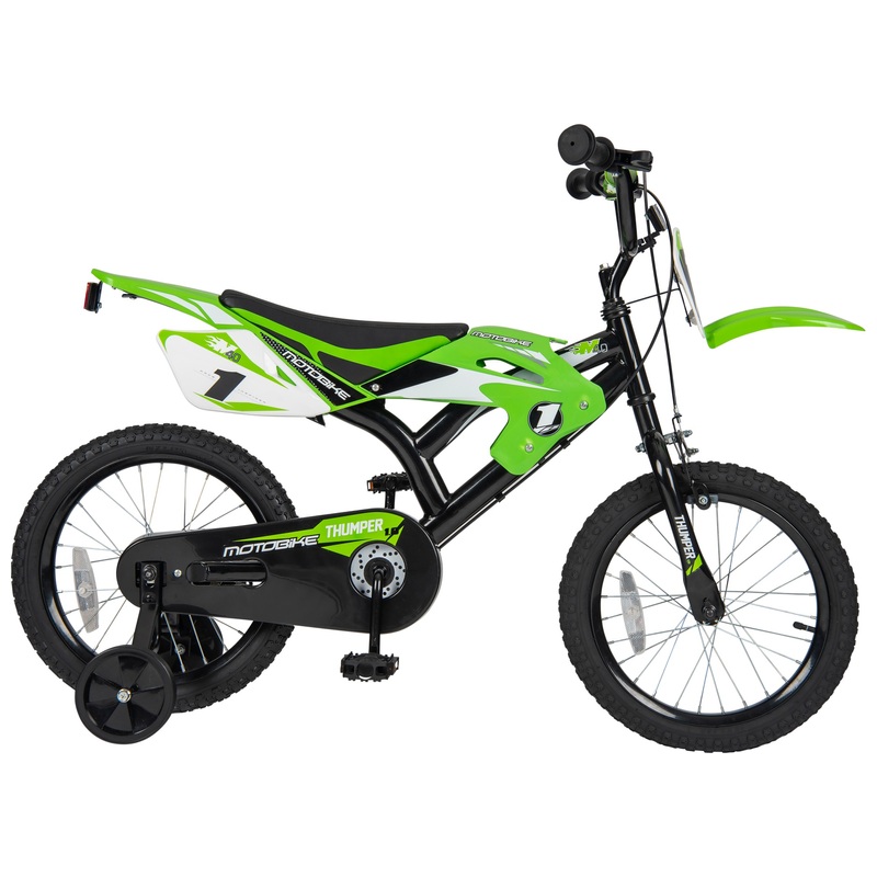 16 Inch Moto X Motocross-Style Bike Green