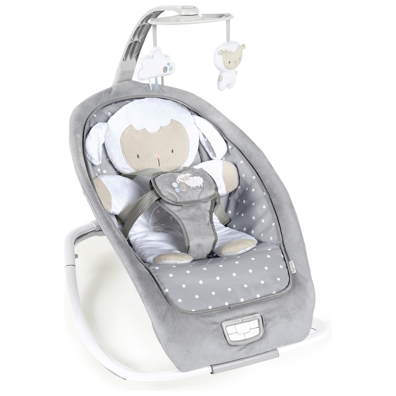 Ingenuity Elektrische Wipstoel Cuddle Lamb met Knuffelschaap grijs