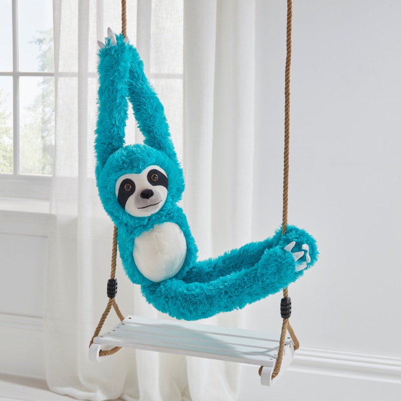 Knuffel Morgan de Luiaard 75 cm turquoise