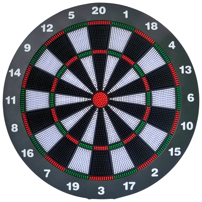 Dartbord met Standaard en 6 Dartpijlen