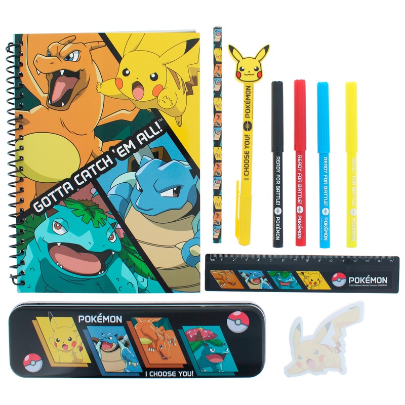 Pokémon Pennenset met Pennenblik en Notitieboekje