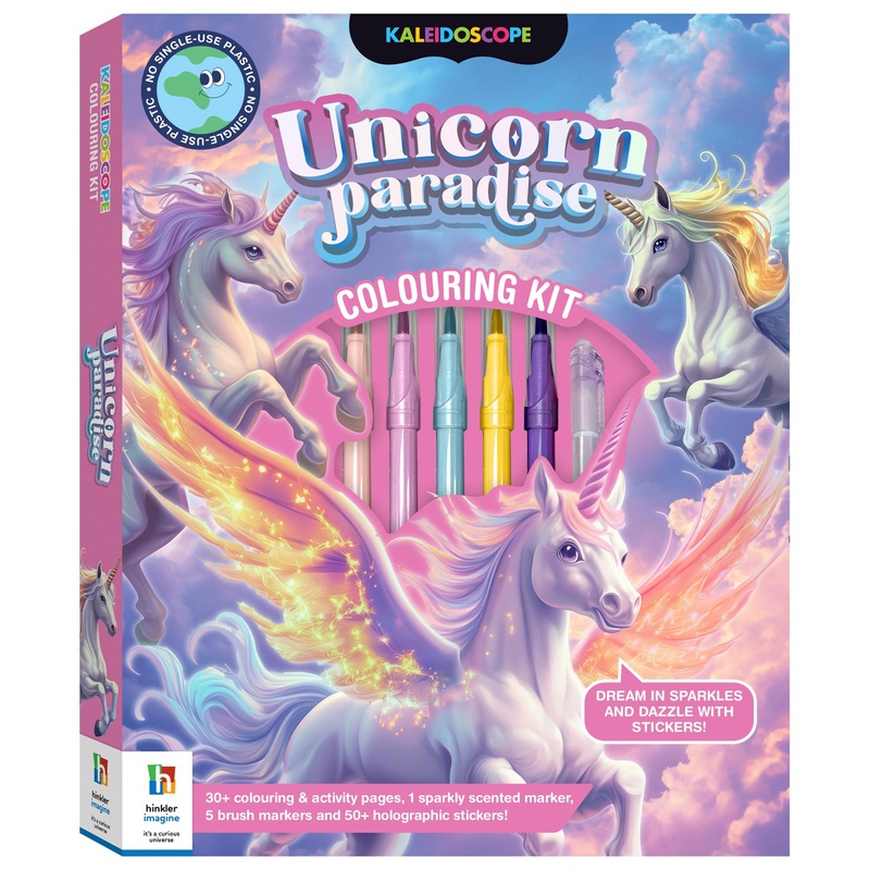 Kaleidoscope Colouring Pages Book Unicorn Rainbows Assortment