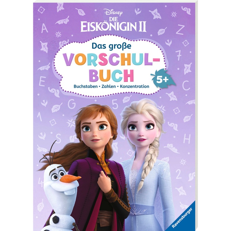 Disney Die Eiskönigin 2 Das große Vorschulbuch: Buchstaben, Zahlen, Konzentration
