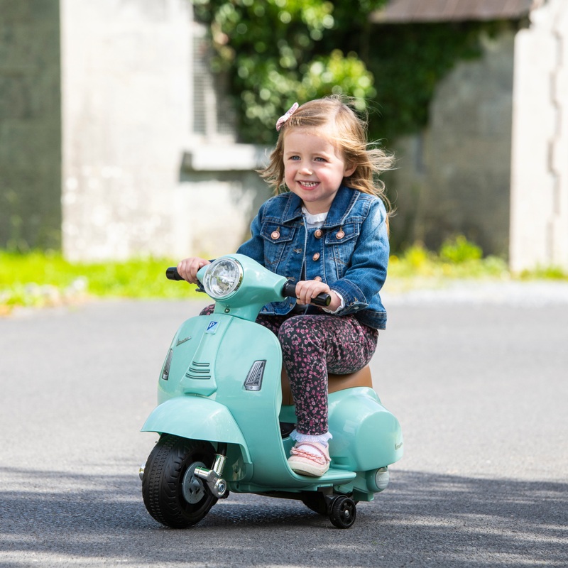 Elektrische Kinder Scooter Mini Vespa 6 V mintgroen