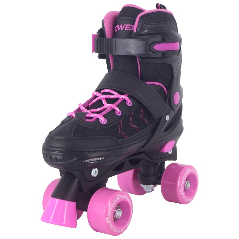 Patins à Roulettes Taille 31-34 - Rose et Noir