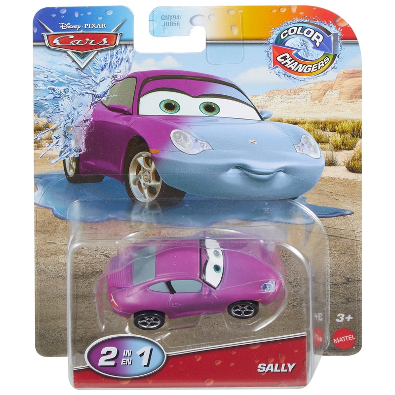 Disney Pixar - Cars Véhicule 1/55 Sally Changeant de Couleur