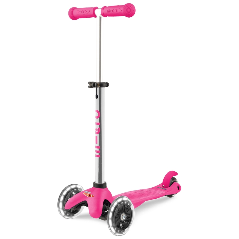 Trottinette 3 Roues Mini Micro Plus LED - Rose