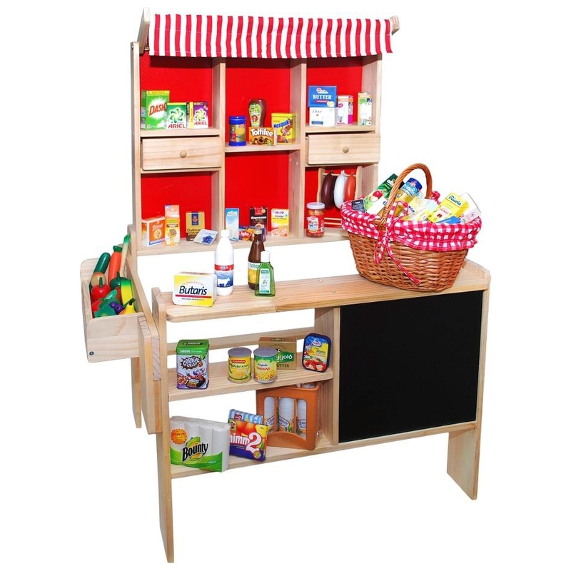 Houten Winkel met 40 accessoires