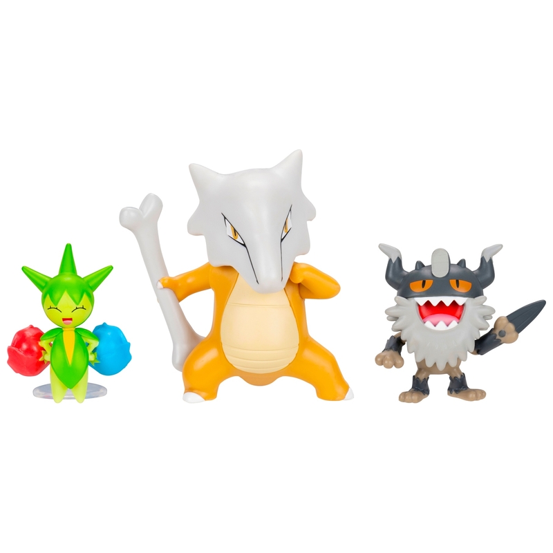 Pokémon Battle Figures Roselia, Marowak en Perrserker