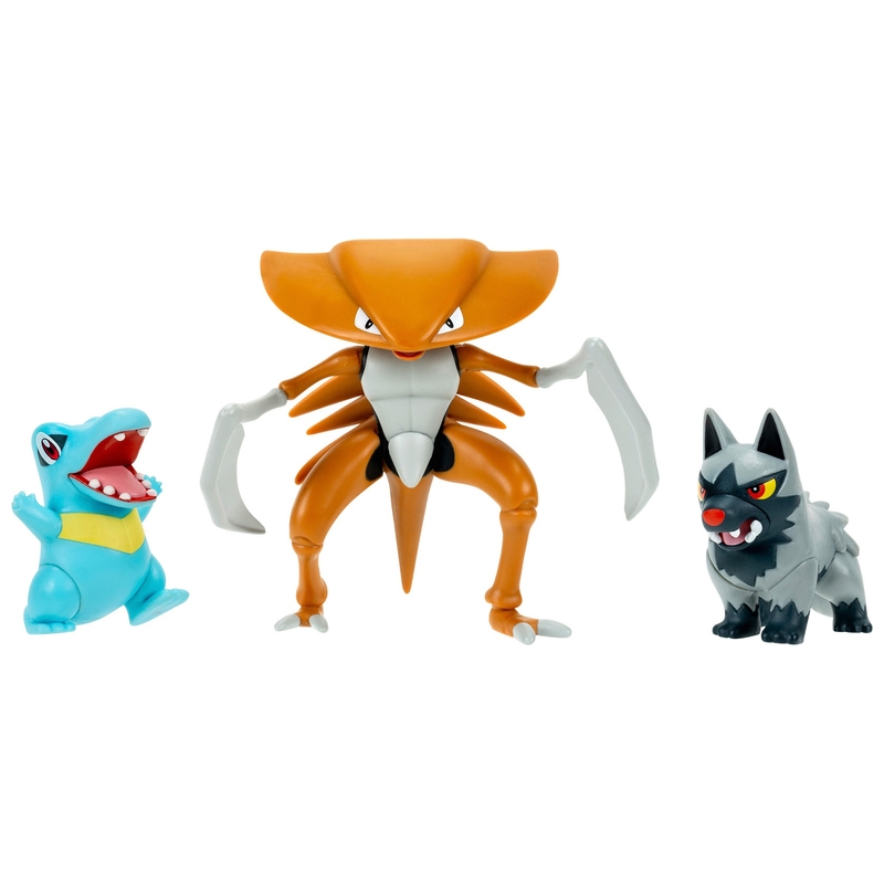 Pokémon Battle Figures 3 Pack Poochyena, Totodile & Kabutops
