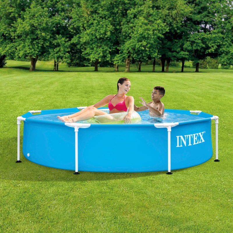 Intex - Petite Piscine Metal Frame Ronde 2,44 m