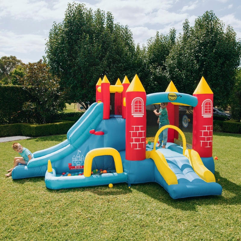Château Gonflable 8 en 1 avec Piscine à Balles