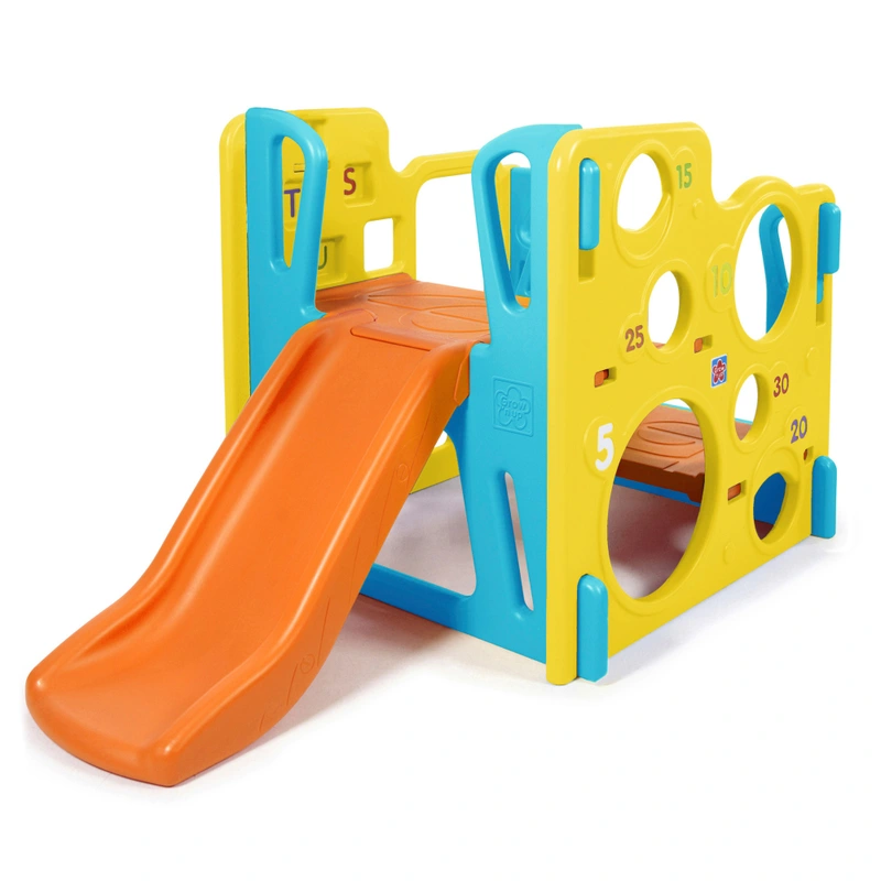 Kids playing on outdoor climb n explore play gym