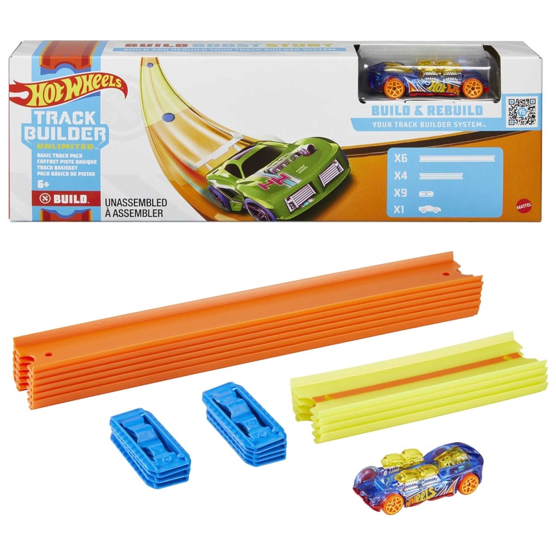 Hot Wheels Track Builder Unlimited Set met Auto 1:64