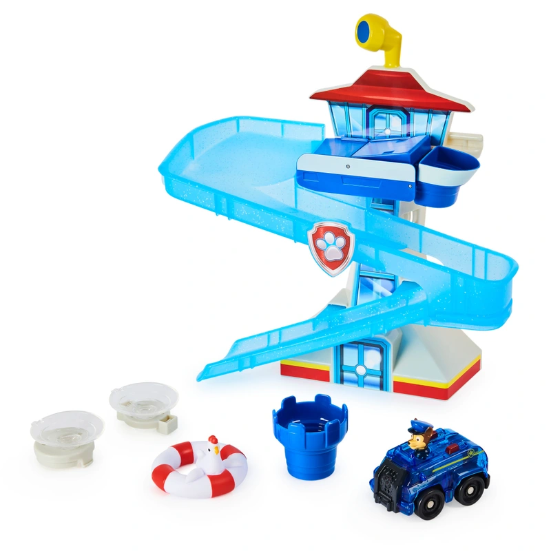 Close up of PAW Patrol bath toy features UK