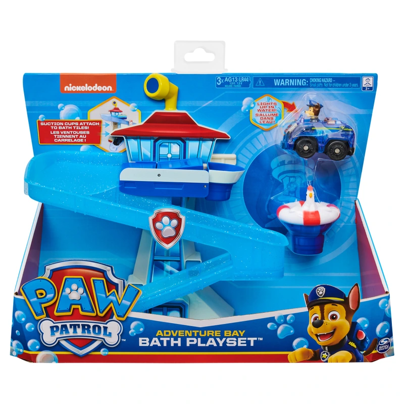 Packaging of the PAW Patrol Bath Toys Adventure Bay Playset UK