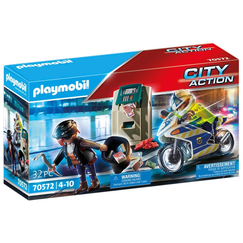 Playmobil - City Action 70572 Policier Moto et Voleur