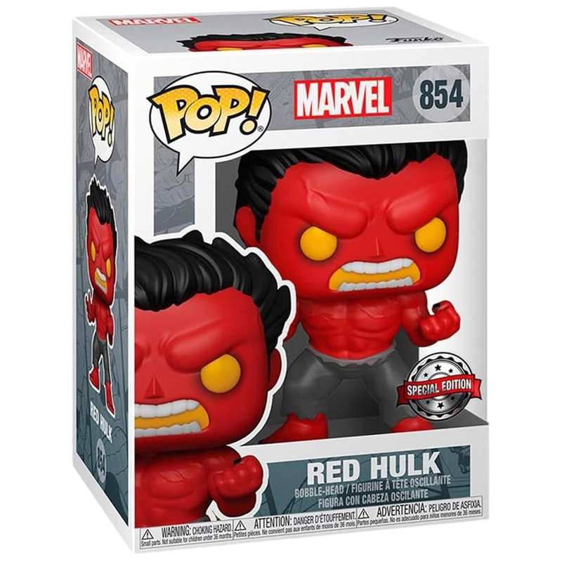 Funko POP! Figurine 854 Marvel Hulk Rouge - Édition Chase Glow Possible