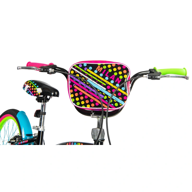 Young child riding Milan 20 inch bike