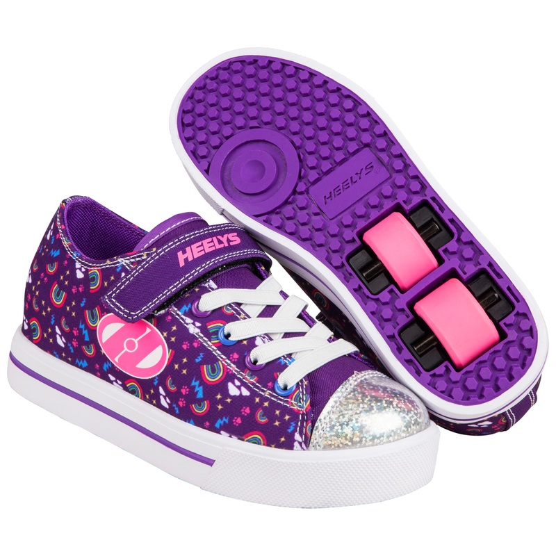 Heelys Snazzy X2 Shoes Purple Multi Rainbow UK Size 13