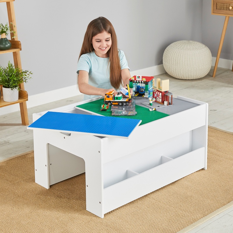 Build 'n' Store Houten Speeltafel 81 x 56 cm voor Bouwspeelgoed