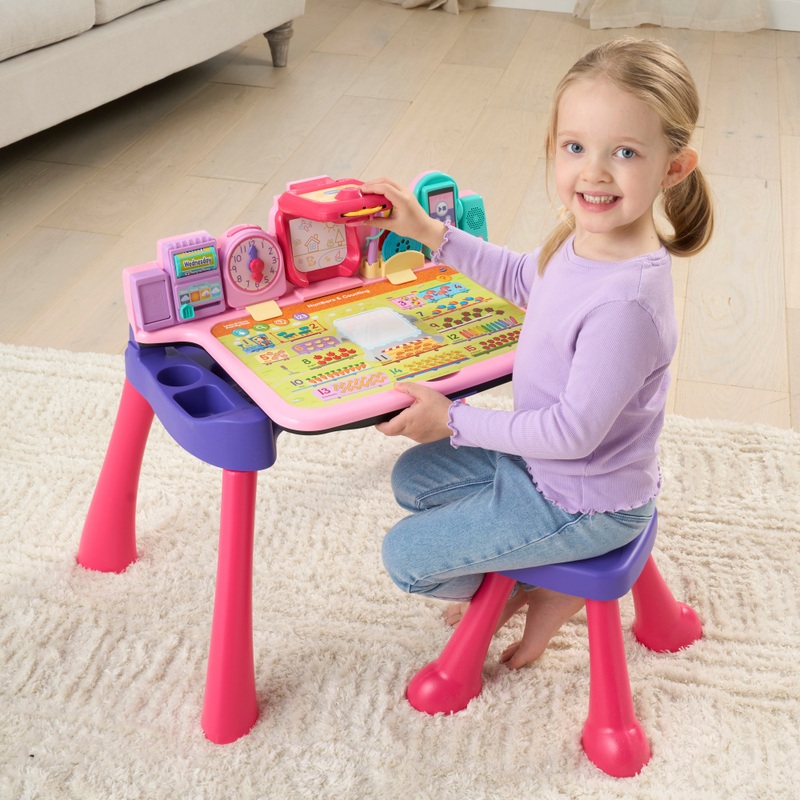 vtech touch and learn activity desk deluxe pink