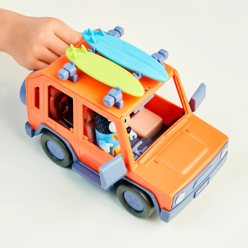 Durable Bluey toy vehicle for toddlers