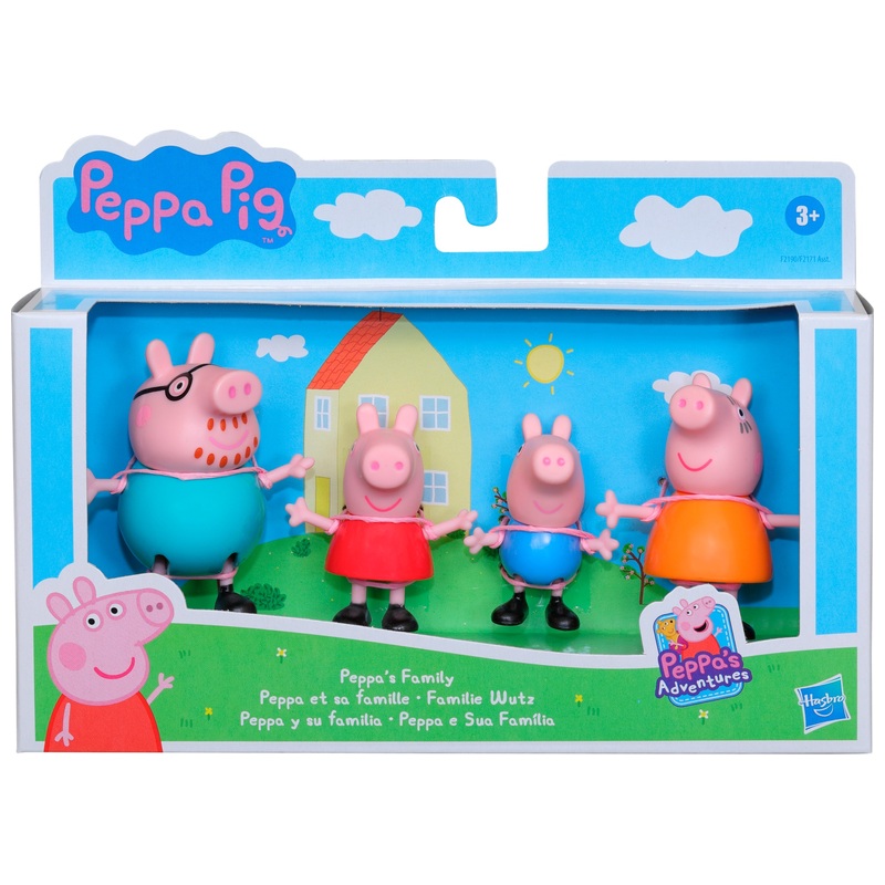 Peppa Pig Peppa's Adventures Figuren Peppa's Familie 4-Pack assorti