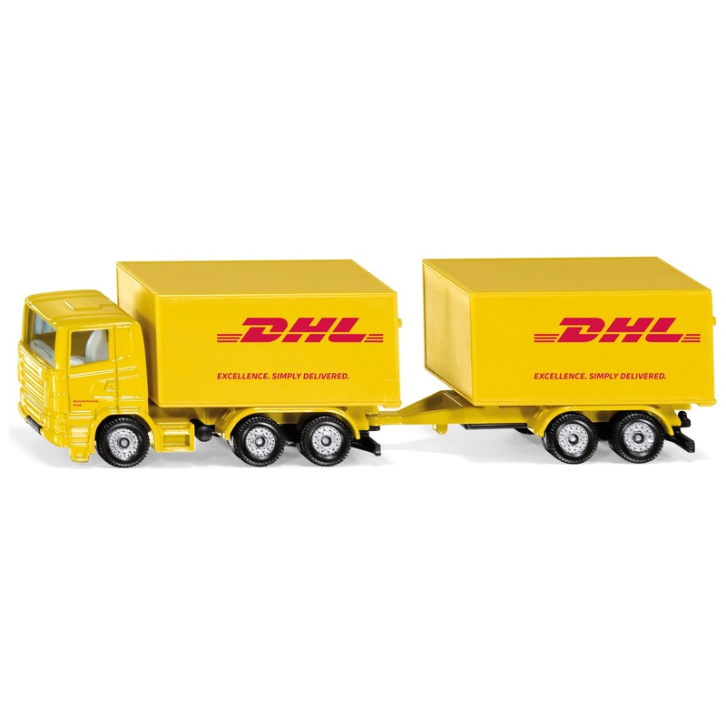 SIKU Super 1694 vrachtwagen met aanhangwagen DHL