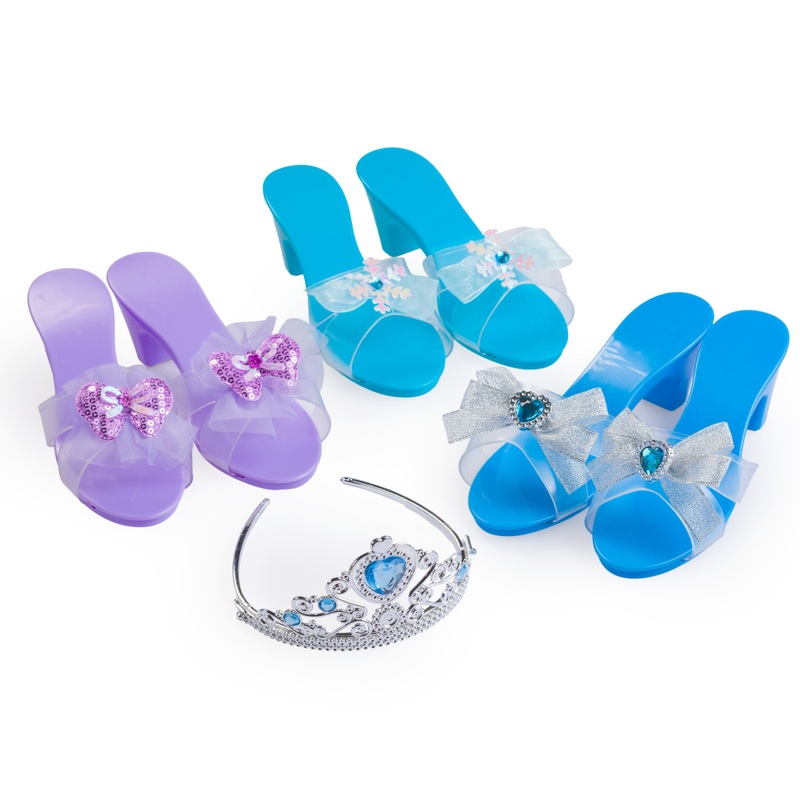 Coffret 3 Paires de Chaussures et Diademe de Princesse Modele Aleatoire Smyths Toys France