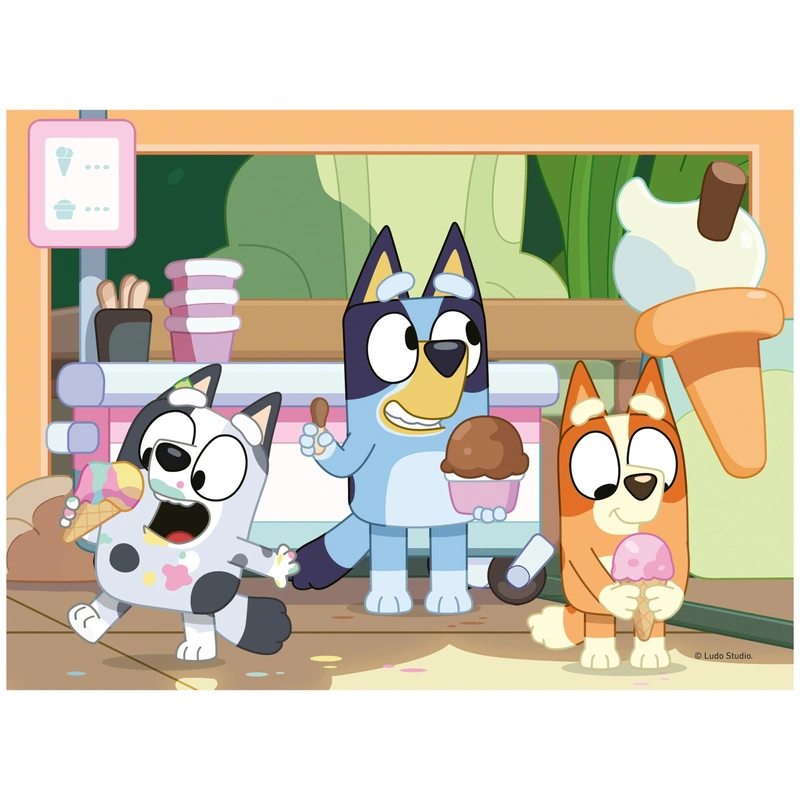 Bluey and Bingo jigsaw puzzle pieces for toddlers
