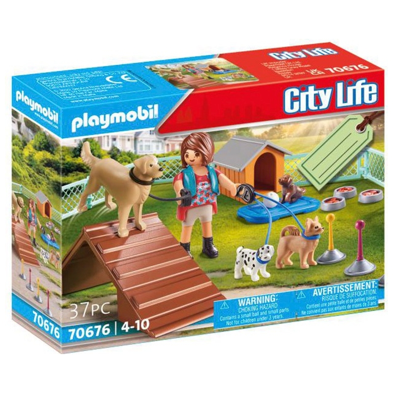 Playmobil - City Life 70676 Set Cadeau Éducatrice et Chiens