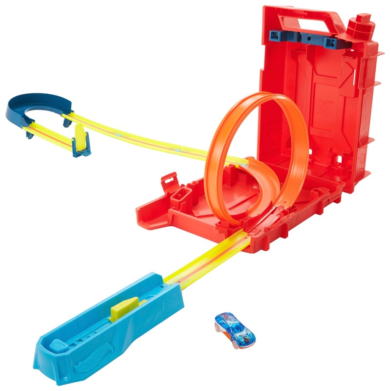 Hot Wheels Track Builder Track Unlimited Racebaan Fuel Can Stunt Box met Auto 1:64
