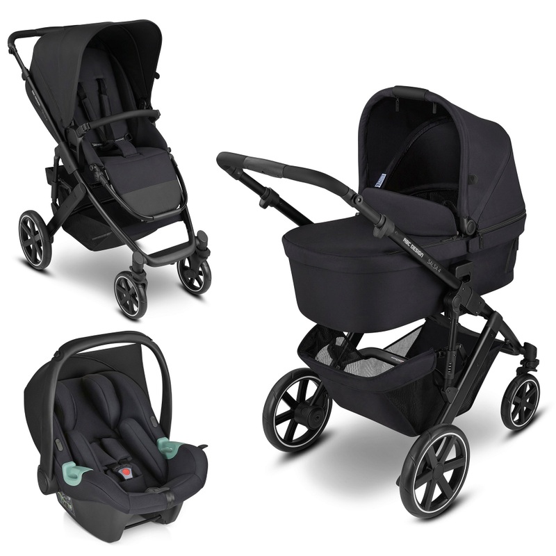 ABC Design 3-in-1 Kinderwagen Salsa 4 Combiwagen Midnight zwart