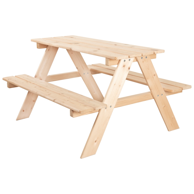 Houten Picknicktafel voor Kinderen naturel