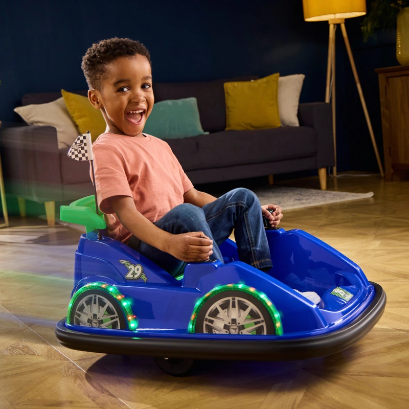 Flybar Racer 6V Bumper Car Blue UK view