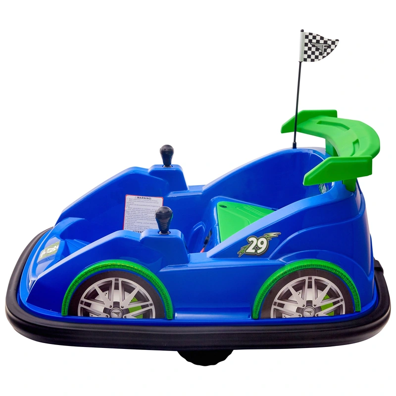 Blue bumper car for children indoor play