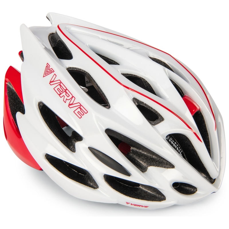 Verve - Casque de Protection 58-61 cm - Blanc et Rouge