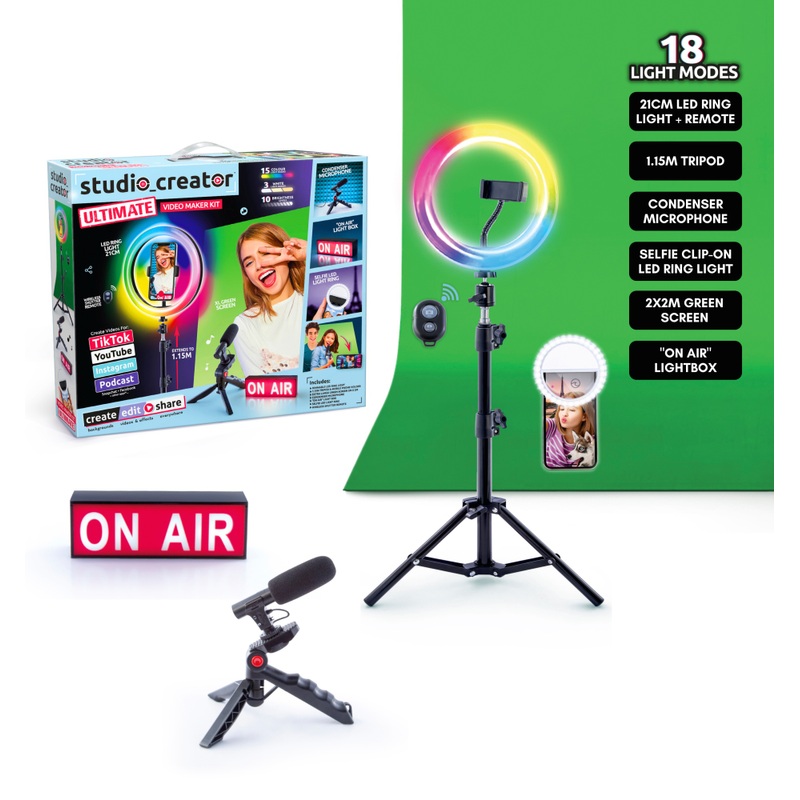 Studio Creator Ultimate Video Maker Opnameset voor YouTube TikTok Twitch & Co.