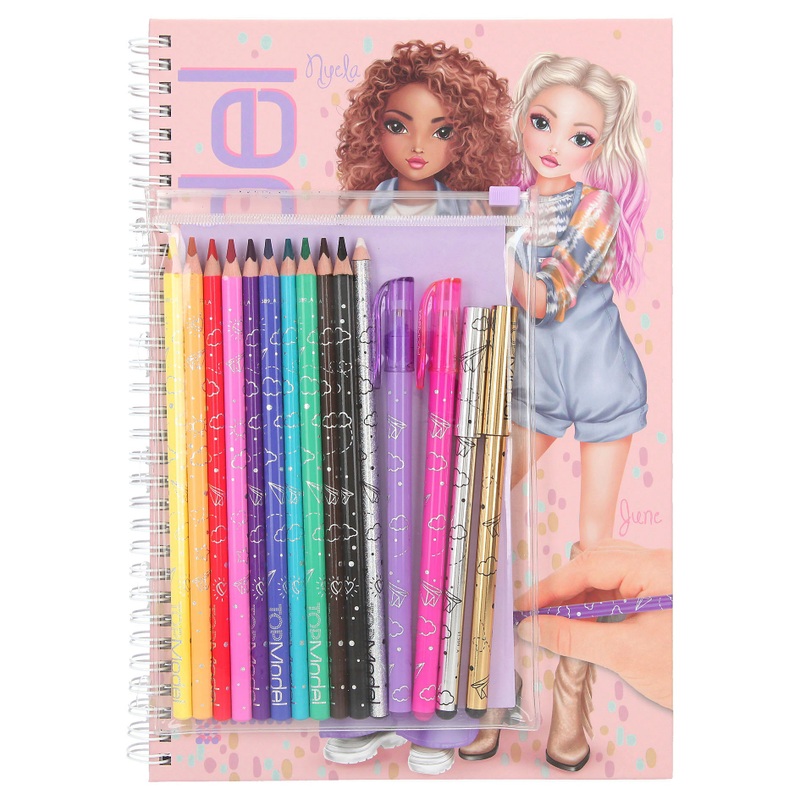 TOPModel - Livre de Coloriage avec Set Crayons