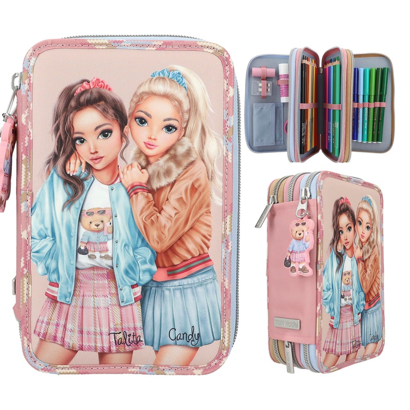 TOPModel - Trousse 3 Compartiments avec Fournitures Team Teddy