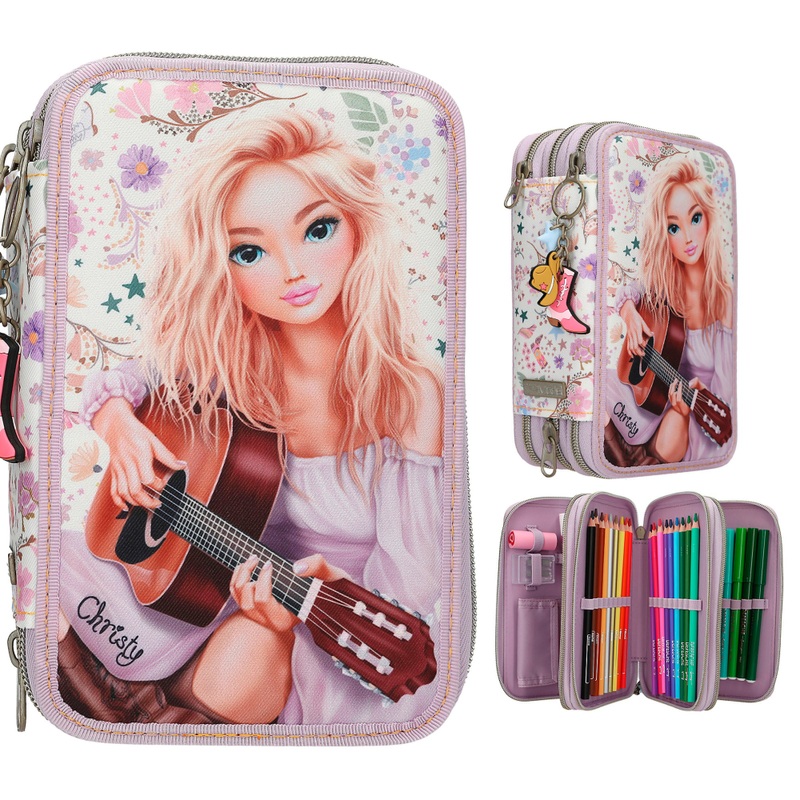 TOPModel 3 Fach Federtasche Cowgirl