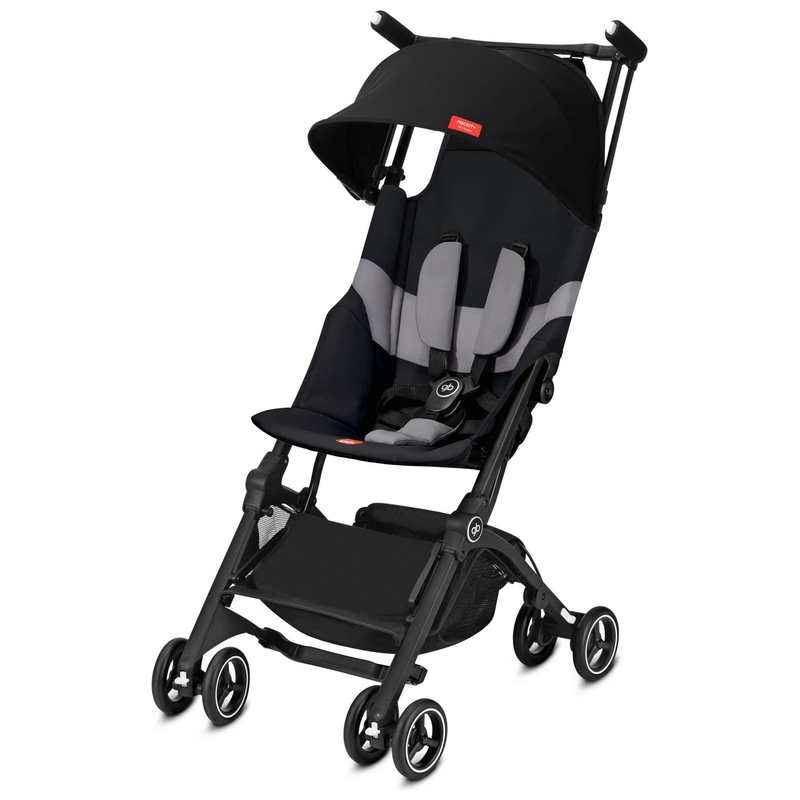gb Gold Buggy Pockit + All Terrain Reisbuggy Velvet Black zwart