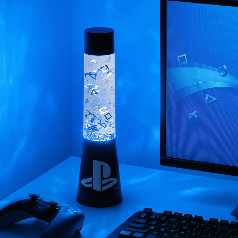 Close up of PlayStation symbols light 33cm