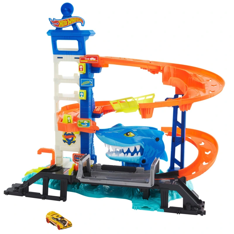 Hot Wheels City Attacking Shark Escape playset UK